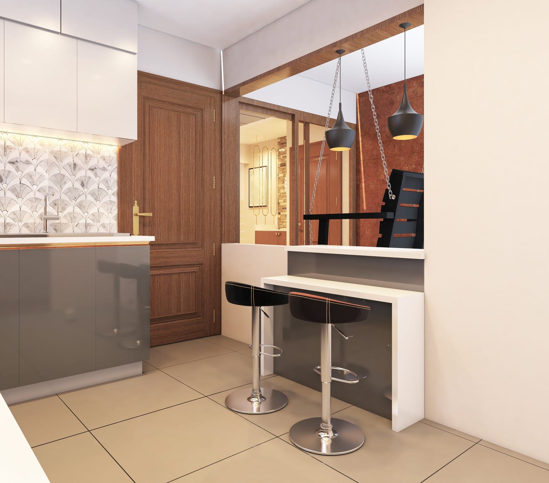 Full Modular Kitchen Design in Thiruvananthapuram Atlas